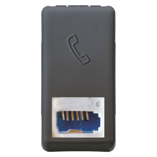 Gewiss System Single 1M British Phone Priza Sy/Bk GW21272