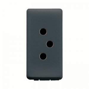 Gewiss System 2P+E 10A Swiss Type 12 Sy/Bk GW21351