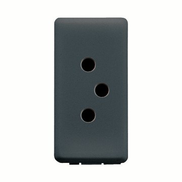 Gewiss System 2P+E 10A Swiss Type 12 Sy/Bk GW21351