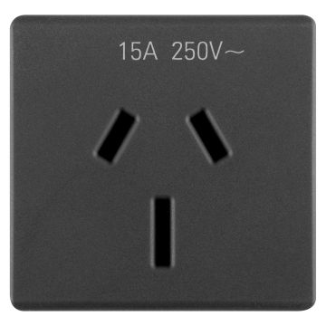 Gewiss System 15A 2P+E Austr.Priza-Outlet Sy/Bk GW21356