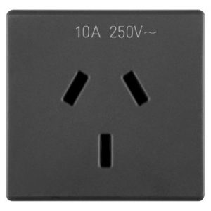 Gewiss System 10A 2P+E Austr.Priza-Outlet Sy/Bk GW21357