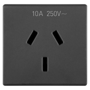 Gewiss System 10A 2P+E Austr.Priza-Outlet Sy/Bk GW21357