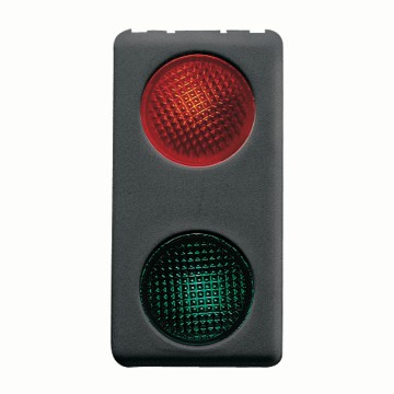 Gewiss System Dublu Ind.Light-Rosu/Green 12/24V Sy/Bk GW21608
