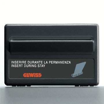 Gewiss System Badge-Operated Mech.Switch 3M Sy/Bk GW21820