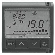 Gewiss System Timed Termostat System Black GW21827