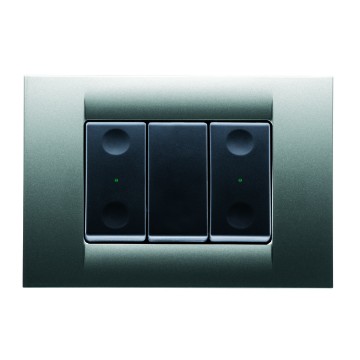 Gewiss System 2-Channel Buton Cu Revenire Panel+Rama S/B/V GW21892