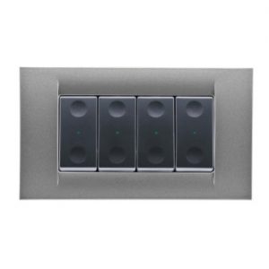Gewiss System 4-Channel Buton Cu Revenire Panel+Rama S/B/V GW21894