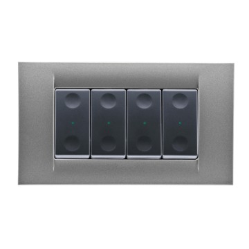 Gewiss System 4-Channel Buton Cu Revenire Panel+Rama S/B/V GW21894