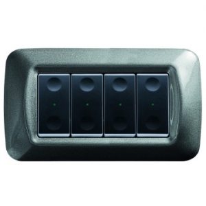 Gewiss System 4-Channel Buton Cu Revenire Panel+Rama S/B/T GW21994