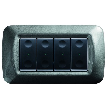 Gewiss System 4-Channel Buton Cu Revenire Panel+Rama S/B/T GW21994