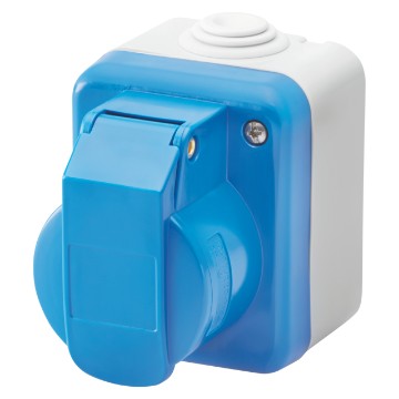 Doza Aparataj aparenta 16A 2P+E 220V Iec 309 Ip44 Surf.Priza GW26222