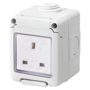 Doza Aparataj aparenta 2P+E 13A British Priza-Outlet Ip55 GW27843