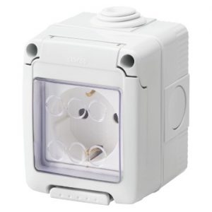 Doza Aparataj aparenta 2P+E 16A Ger Std Priza Ip55 GW27844