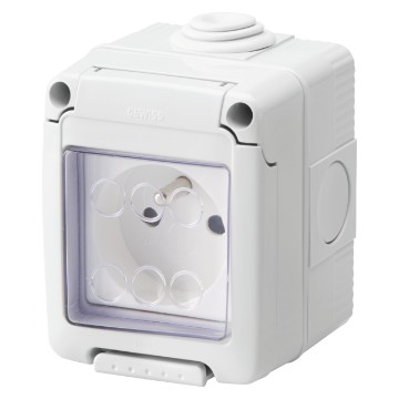 Doza Aparataj aparenta 2P+E 16A Francez Std Priza Ip55 GW27845