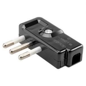 Stecher cupla 10A 2P+E 250V 90°-Angled Plug Grey GW28008