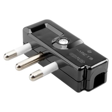 Stecher cupla 16A 2P+E 250V 90°-Angled Plug Grey GW28010