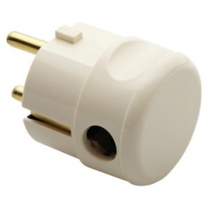 Stecher cupla 10/16A 2P+E 250V 90°-Angled Plug Alb GW28012