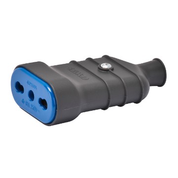 Stecher cupla 16A 2P+E 250V Trailing Priza Grey GW28206