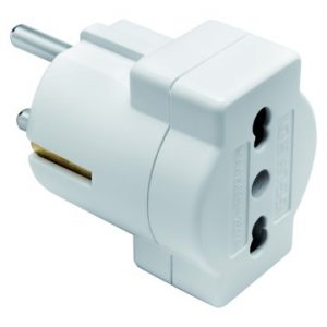 Stecher cupla 16A 2P+E Adaptor W.16A Dual Outlet Alb GW28415