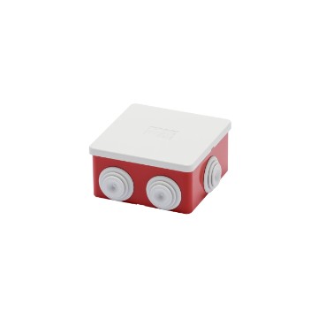 Doza derivatie aparenta Ip44 80X80X40 Box, Gwt 960º C Gl - R/G GW44053R
