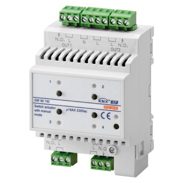 Siguranta automata Actuator 4-Ch 16Ax Knx M.C. Din Rail GW90742