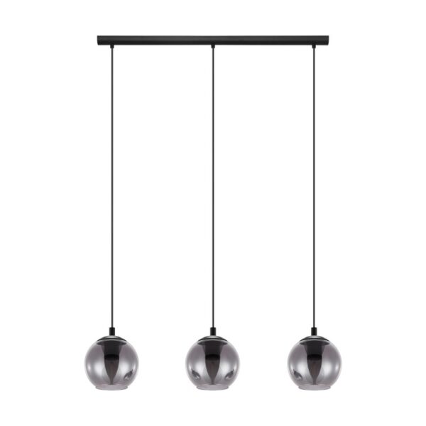 Lustra EGLO ARISCANI 98652 - E27 3X40W - Sticla aburita - Negru