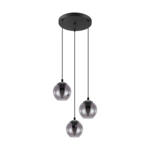 Lustra EGLO ARISCANI 98653 - E27 3X40W D425mm - Sticla aburita - Negru