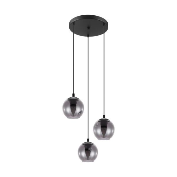 Lustra EGLO ARISCANI 98653 - E27 3X40W D425mm - Sticla aburita - Negru