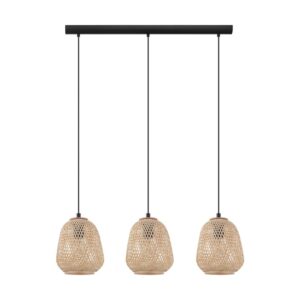 Lustra vintage EGLO DEMBLEBY 43262 - E27 3X40W - Lemn - Natur