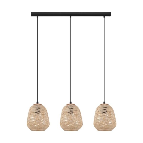 Lustra vintage EGLO DEMBLEBY 43262 - E27 3X40W - Lemn - Natur