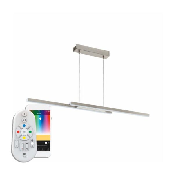 Lustra inteligenta EGLO FRAIOLI-C 97907 - LED RGB 2X17W 4600lm 2700-6500K - Aluminiu - Alb