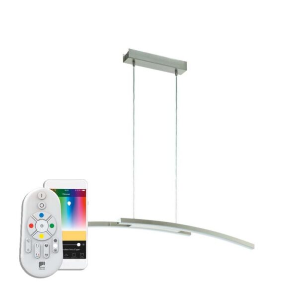 Lustra inteligenta EGLO FRAIOLI-C 97911 - LED RGB 2X17W 4600lm 2700-6500K - Aluminiu - Alb
