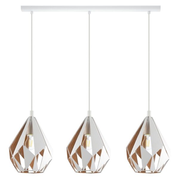 Lustra vintage EGLO CARLTON 1 43002 - E27 3X60W - Otel - Auriu - Alb