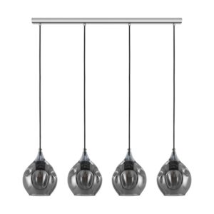 Lustra EGLO BREGALLA 39681 - E27 4X40W - Sticla aburita - Crom