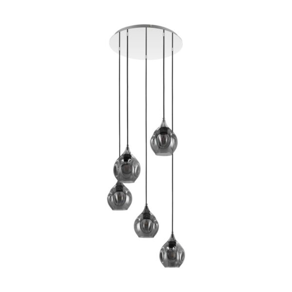 Lustra EGLO BREGALLA 39682 - E27 5X40W D550mm - Sticla aburita - Crom