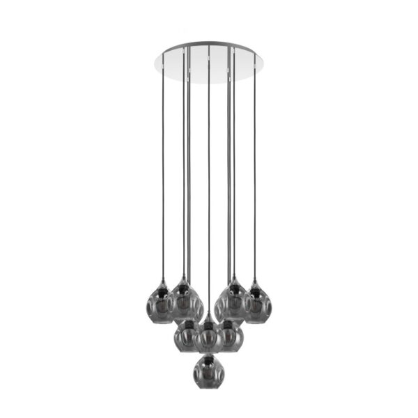 Lustra EGLO BREGALLA 39683 - E27 10X40W D645mm - Sticla aburita - Crom