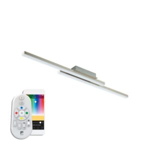 Plafoniera inteligenta EGLO FRAIOLI-C 97906 - LED RGB 2X17W 4600lm 2700-6500K - Aluminiu - Alb