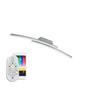 Plafoniera inteligenta EGLO FRAIOLI-C 97909 - LED RGB 2X17W 4600lm 2700-6500K - Aluminiu - Alb