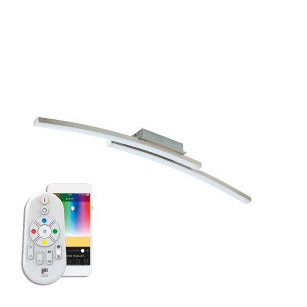 Plafoniera inteligenta EGLO FRAIOLI-C 97909 - LED RGB 2X17W 4600lm 2700-6500K - Aluminiu - Alb