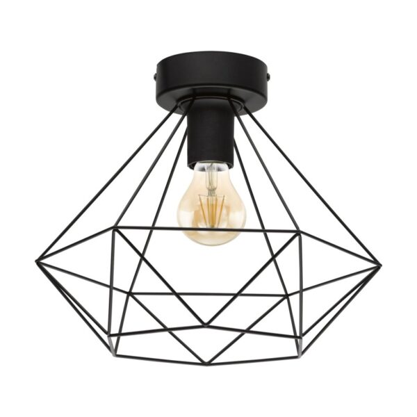 Plafoniera vintage EGLO TARBES 43004 - E27 1X60W D325mm - Otel - Negru