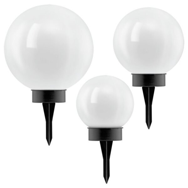 Set 3 lampi solare LED EGLO 48483 1X0.1W - Negru - alb