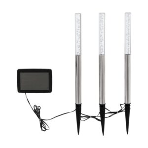 Set?3 lampi solare LED EGLO 48666 RGB 3X0.06W D18mm - Argintiu