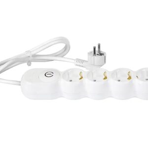 Prelungitor 4 prize cu intrerupator 3 m alb AL4115A03
