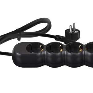 Prelungitor 4 prize 2 m negru NE4015N02