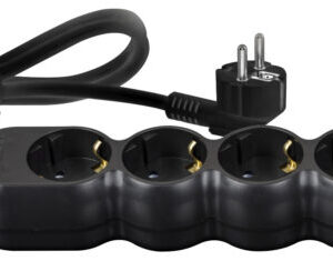 Prelungitor 5 prize 1,5 m negru NE5015N11