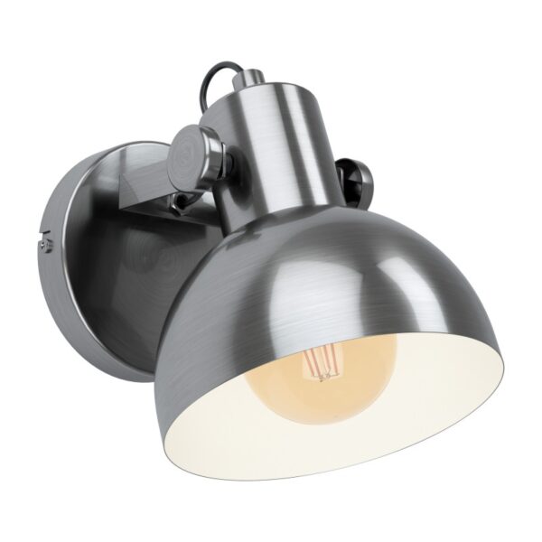 Aplica vintage EGLO LUBENHAM 1 43169 - E27 1X28W - Otel - Nichel Antichizat - Crem