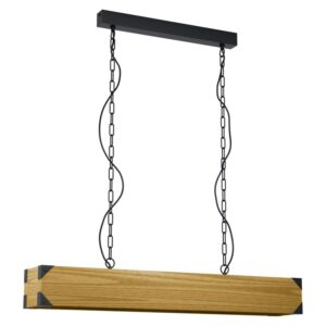 Lustra vintage EGLO HARBOROUGH 43159 - E27 4X40W - Lemn - Maro