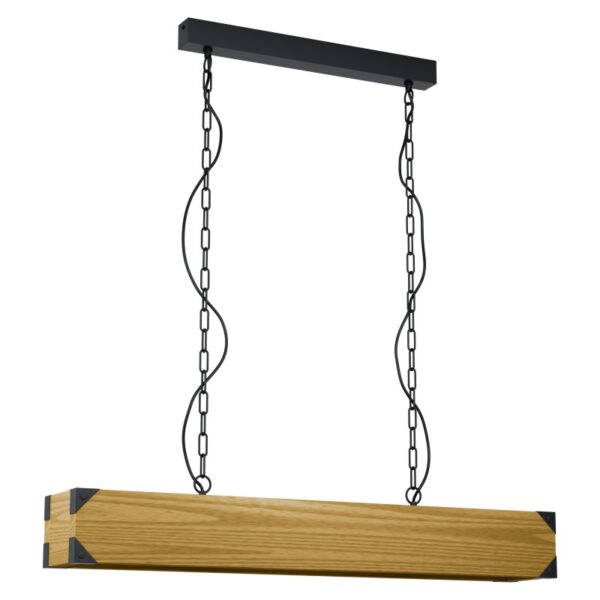 Lustra vintage EGLO HARBOROUGH 43159 - E27 4X40W - Lemn - Maro
