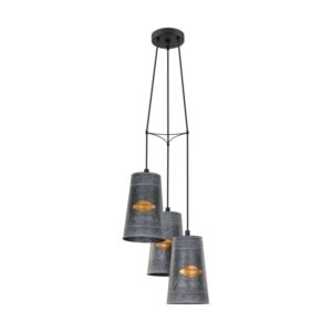 Lustra vintage EGLO HONEYBOURNE 43108 - E27 3X60W D340mm - Otel - Auriu Antichizat - Galvanizat