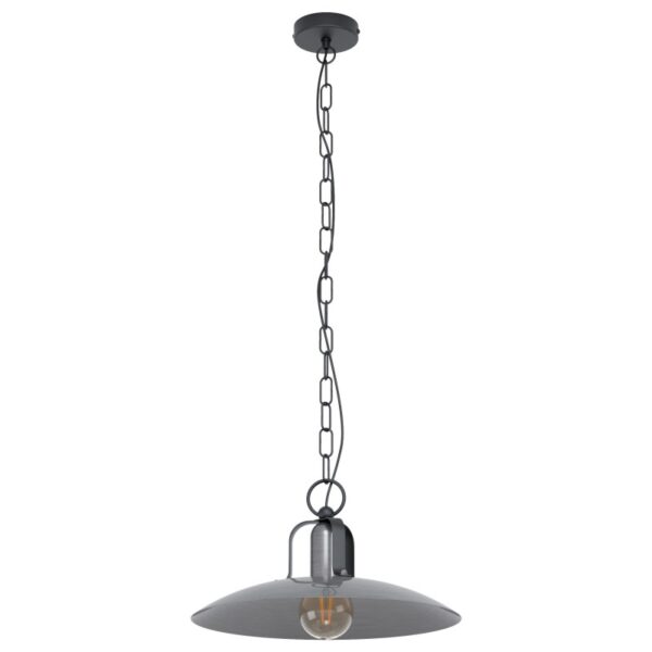 Pendul vintage EGLO KENILWORTH 43203 - E27 1X28W D400mm - Nichel Antichizat - Crem